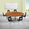 Flash Furniture 60" Circle Wave Oak Table Set-14" Stack Chairs XU-GRP-14CH-A60-HCIRC-OAK-T-P-GG - alternate 1